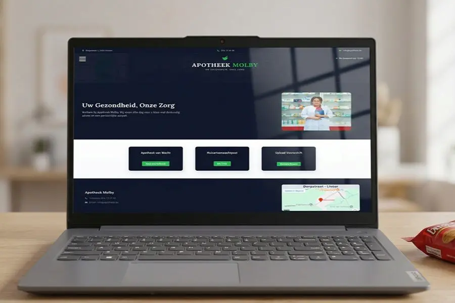 Webshop van Apotheek Molby, ontworpen door Vantrappen Digital